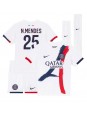 Otroški Nogometna dresi replika Paris Saint-Germain Nuno Mendes #25 Gostujoči 2024-25 Kratek rokav (+ hlače)